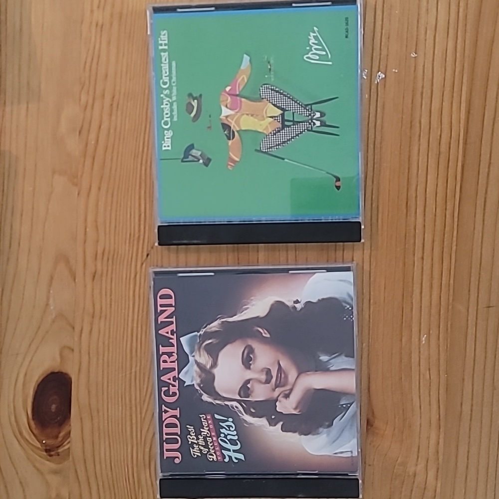 2 vintage CDs: Bing Crosby and Judy Garland